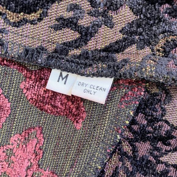 Mary Lynn O'Shea Sz M Art To Wear Handmade Floral Woven Tapestry Jacket Blazer - Picture 10 of 16